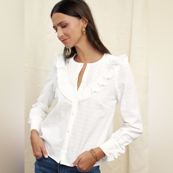 NWOT Apoluze Paris white blouse size 2 (EU 36) - Picture 3 of 9